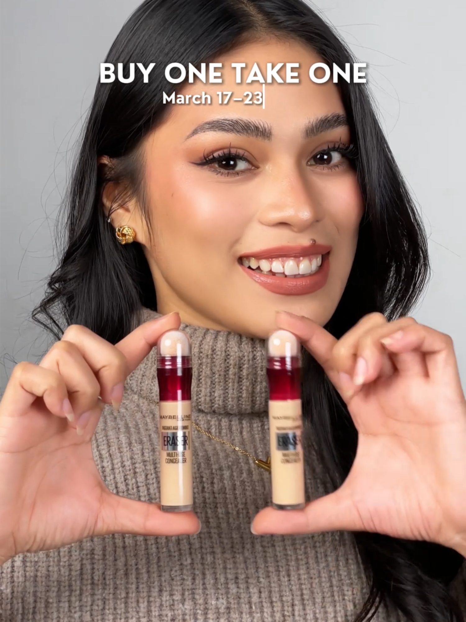 BUY ONE TAKE ONE DEALS, take my money! 🤩🛒 Hurry and check out now babellines! 💗 #beautytoks #makeuphaul #maybelline #makeupmusthave #makeupessentials #buyonetakeone #concealerhack