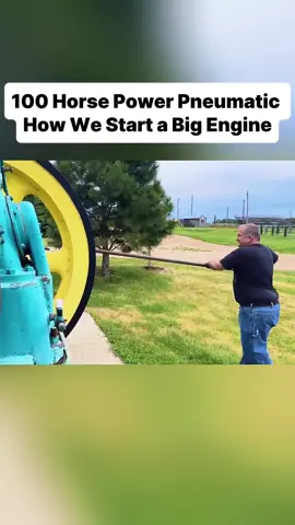 100 Horse Power Pneumatic How We Start a Big Engine#engine #stationaryengine #bigengine #horsepower #diesel 
