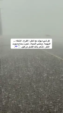كل شيء يولد مع المطر : الفرح ، الشفاء …البهجة ، وحتى الحياة ، لمجرد سماع صوت المطر ، تشعر بأنك أفضل من قبل. 🌧️☔️#اكسبلور #explore #trend #