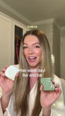 This might be my best hair wash day yet… I’m excited to be partnering with @barandbar to show you just how well their shampoo and conditioner bars work! With science backed ingredients and no plastic bottles, this is my new go to for hair wash day! 🫧🤍 #barandbar #hairwashday #shampoobars #conditionerbars #haircare 