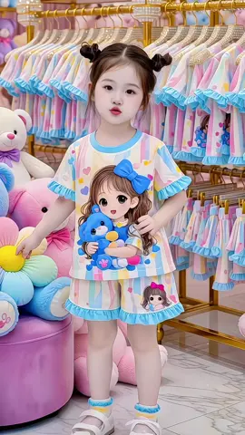 Sét bộ cộc tay bé gái #thoitrangtreem #setcoctaychobe #bobegai 