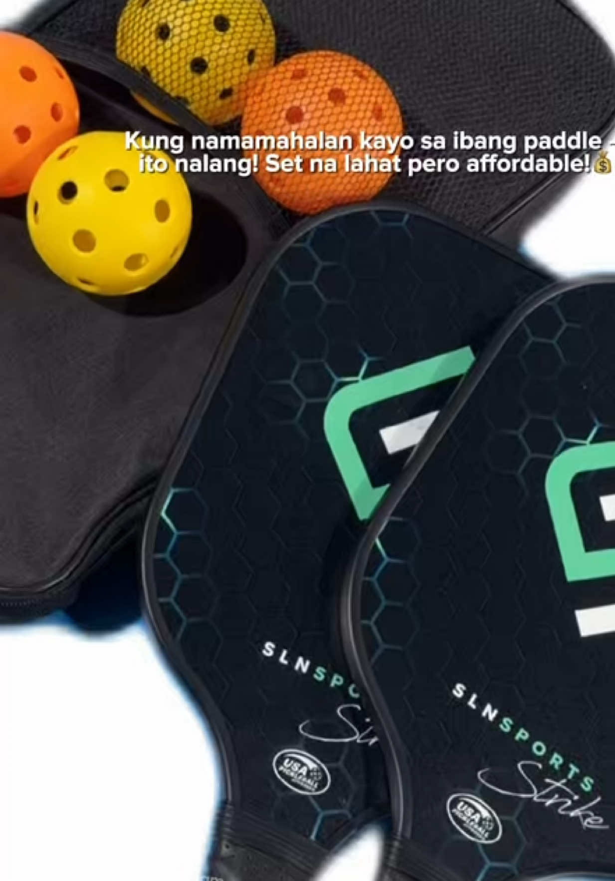 Affordable carbon fiber paddle set #pickleball #pickleballpaddle #pickleballislife 