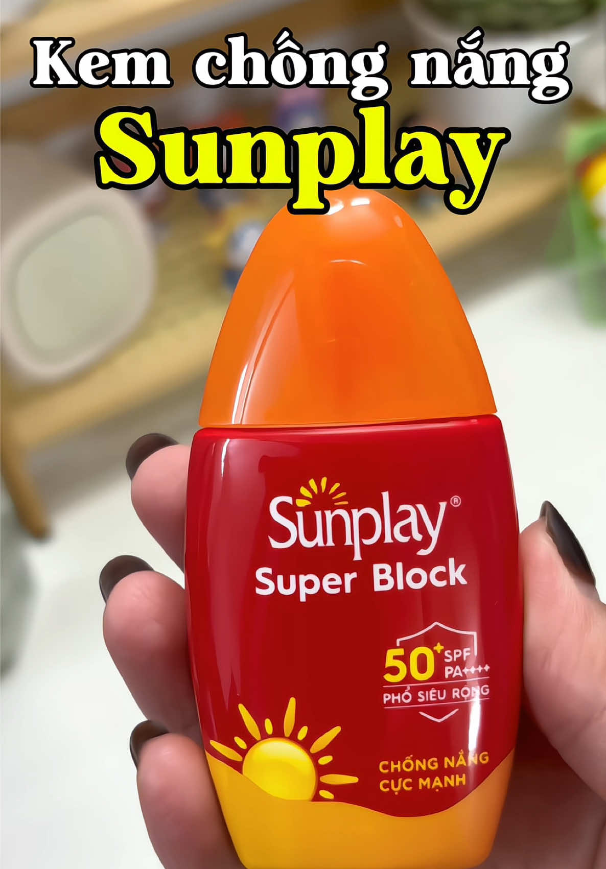 Kem chống nắng Sunplay Super Block đỏ chân ái cho mùa hè nè ☀️🏖️ #sunplay #kemchongnang #suachongnang #sunplaydo #beautytips 