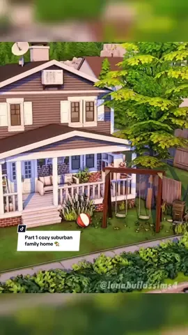 Part 1 of a cozy suburban family home 🏡 exterior build in The Sims 4 #sims4build #sims4ideas #sims4nocc #sims4tutorial #sims4house 