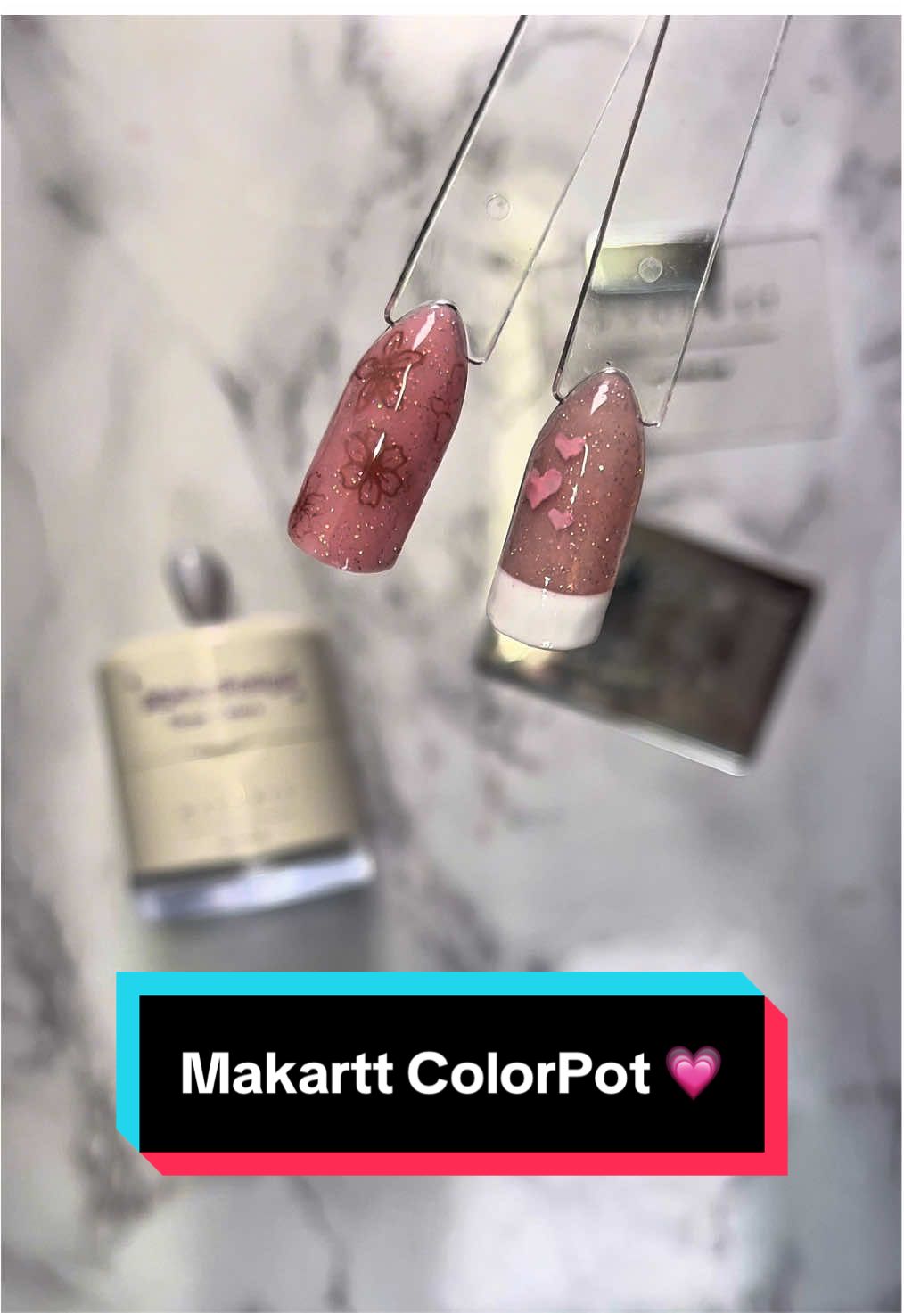 This was literally my first time trying nail stamping like this and I didn’t expect it to come out this clean 👀 used the Makartt ColorPot 5-in-1 gel to stamp the design and it basically lines the French up for you… just fill it in and it’s perfect 💅🏼 easy nail art for beginners / no freehand needed 💗 #tiktokshop #nailtech #nailtok #nailart #nailinspo 