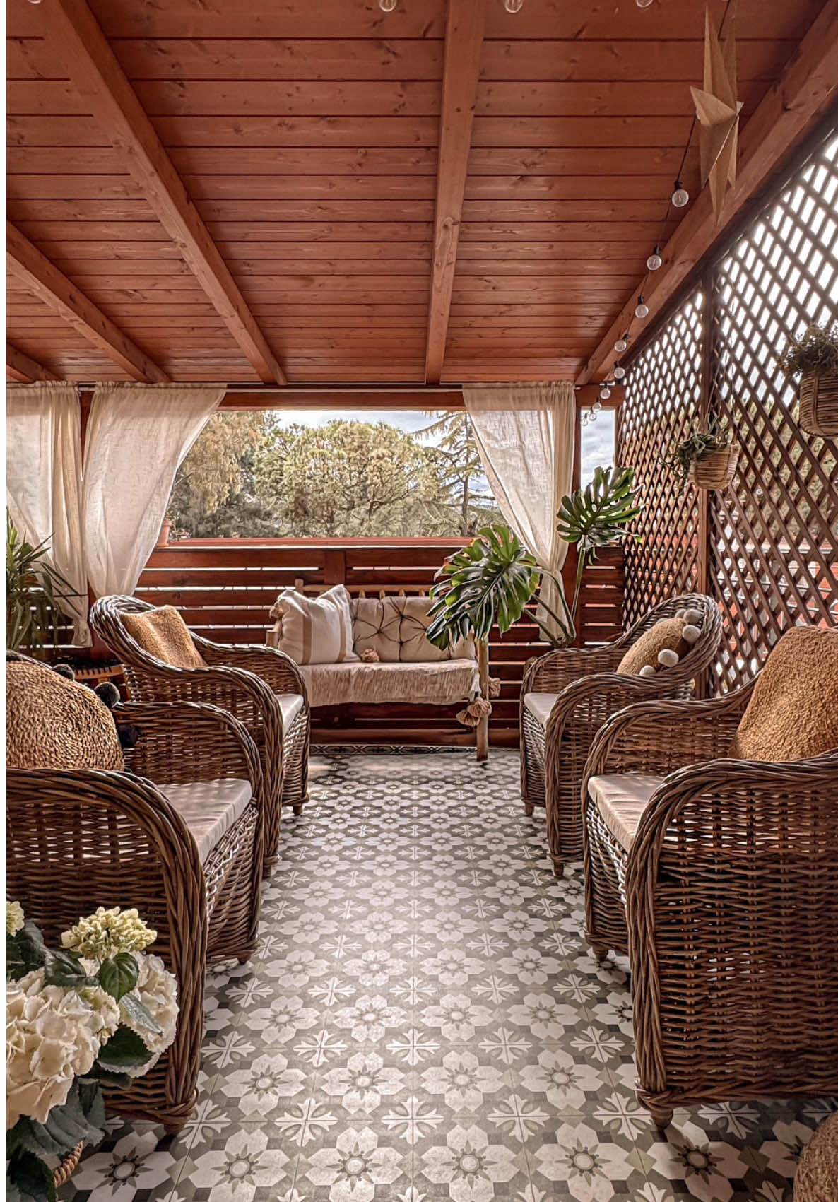 Rinnovo Patio☘️🌼 #cozyhome #bohemian #terrazzo #outdoordecor #casa 