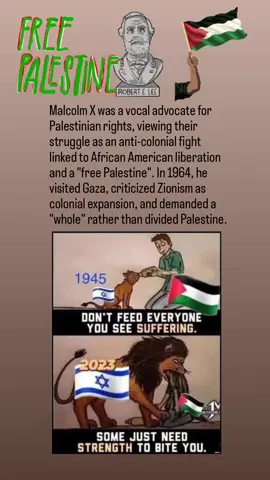 Malcolm X was a vocal advocate for Palestinian rights, viewing their struggle as an anti-colonial fight linked to African American liberation and a 