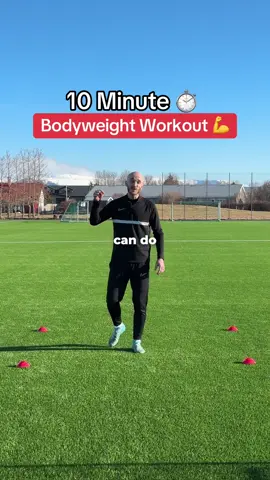 Full 10 Minute Bodyweight Workout for Footballers ⚽️💪 #Soccer #football #soccertiktok 