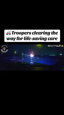 🚑 Troopers clearing the way for life-saving care  #PoliceEscort #FirstResponders #LifeFlight #HeroMoment #DriveSafe 