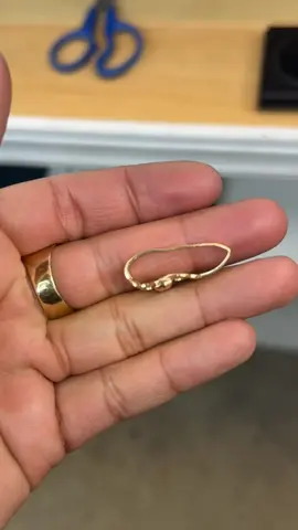 Ring bent, and now it’s restored to its beauty 🙏😍have you seen a ring like this before? #jewelrytiktok #jeweler #repair #jewelryrepairs #restoring 