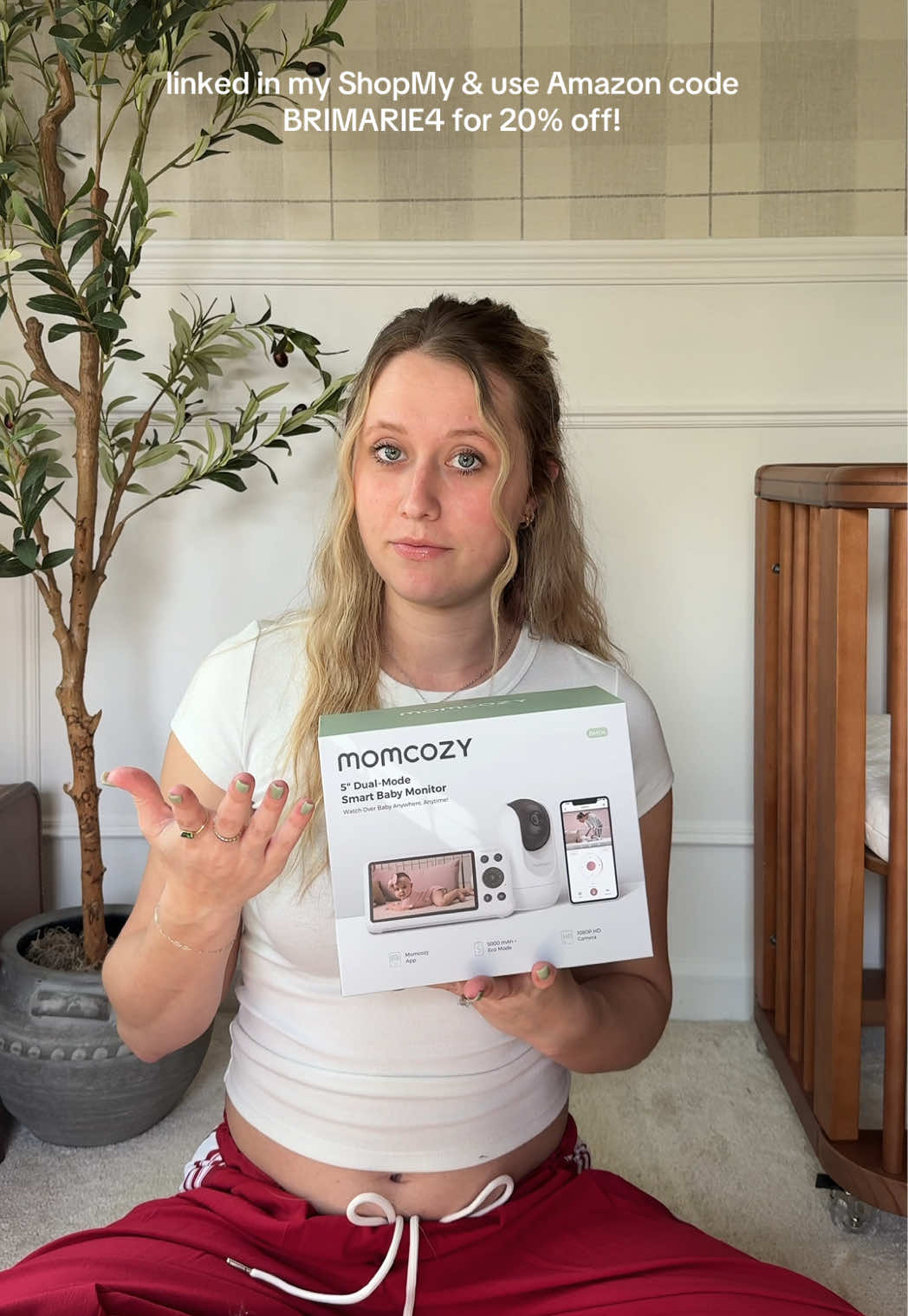 baby items : @Momcozy Official baby monitor 🍼✨ use the ShopMy link in my bio and code BRIMARIE4 on Amazon! #pregnant #babymonitor #babyitems #momcozy #firsttimemom 