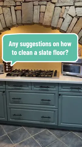 Spring projects in full swing, painting cabinets and doors need help with my slate floors.#SpringCleaning #housedesign #slatefloors 