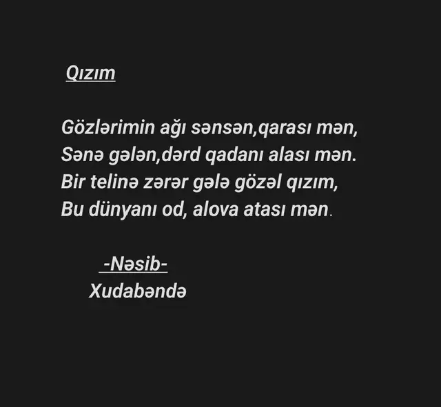 #qızım #kızım #şiir #şeir #status 