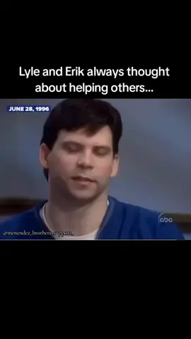 This interview was conducted in 1996... Lyle and Erik always had helping others in mind, and that's what they're doing today, 30 years later.  #freethemenendezbrothers #justiceforerikandlyle #lylemenendez #erikmenendez #freethemenendezbrothers 