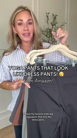 Amazon yoga pants that look like trouser dress pants! Perfect for workwear because they’re SO comfy and stretchy, put you look elevated and put together! All my teachers and office ladies need these! 👏🏼 #amazonfinds #amazonfashionfinds #springfashion #clothinghaul @Amazon Fashion 