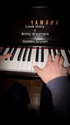 name this mashup #piano #fyp #lovestory #goldenbrown #armydreamers 