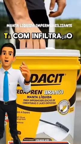Acabe com Infiltração de Uma Vez! Manta Líquida Vedacit Vedapren 18kg Se sua laje tá vazando, essa é a solução! A manta líquida Vedapren cria uma proteção impermeável resistente e duradoura. Fácil de aplicar e ainda ajuda a reduzir o calor. Ideal pra laje, telhado e cobertura. Mas corre… já tá saindo muito e pode esgotar! #achadinhos #vedacit #mantaliquida #impermeabilizante            #CapCut 
