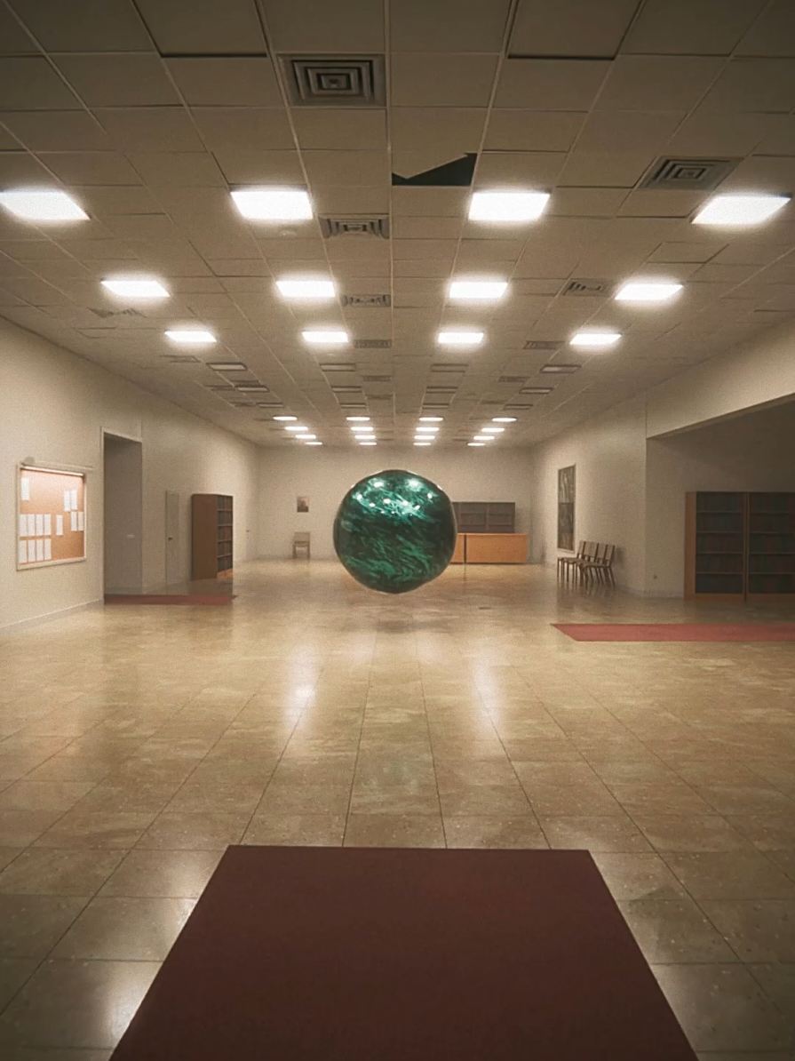 This is an attempt to create a liminal space. But there's also a floating ball in the middle, which was inspired by a similar ball in the Netflix show 'Dark'. The space itself is based on a location I spent a lot of time in. #blender3d #liminalspace #digitalart 