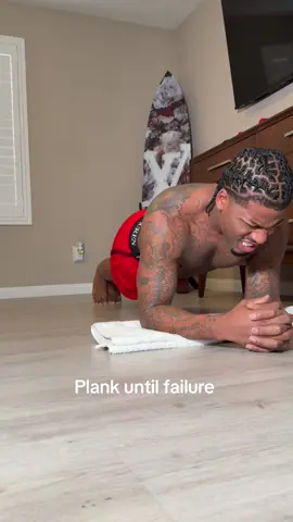 I had to hop on the plank until failure challenge #fyp 