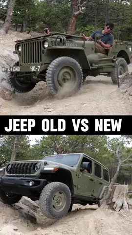 1945 vs 2026 Jeeps off-road! #jeep #jeepwrangler #wrangler #tiktokautocampaign 
