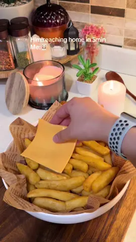 ✨Loaded fries with Dynamite chicken bites😋ingredients: *   Chicken bites *   ½ cup mayonnaise *   ½ cup sweet chilli sauce *   4 tosp ketchup *   Juice of ½ lemon * Frozen fries  For garnish: *   Spring onions *   Sesame seeds * Fresh coriander  * Pickle Instructions: 1.    Fry the chicken bites until golden and crispy. 2.    In a bowl, mix the mayonnaise, sweet chilli sauce, ketchup, and lemon juice to make the sauce. 3.    Mix well until smooth. 4.    Add the fried chicken bites and coat them well with the sauce. 5.    Garnish with sesame seeds, fresh coriander, and spring onions 6. Place the fries in a bowl 7. Add cheesy slices 8. Microwave for 1 minute  9. Add dried onion 10. Add the dynamite chicken  11. Add the toppings coriander, spring onions, sesame seeds and pickle Enjoy!💕 #Dinnerldeas #EasyRecipes #fyp #dynamite #recipeideas 