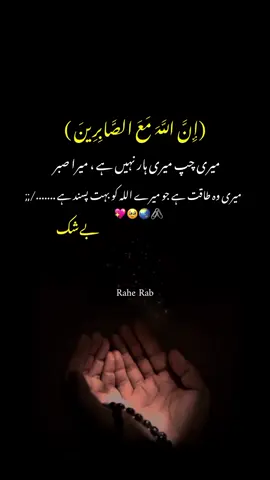 میری خاموشی کمزوری نہیں… یہ میرا صبر ہے، اور صبر کرنے والوں کے ساتھ میرا اللہ ہے 🤍✨#Sabr #Allah #IslamicReminder #Faith #TrustAllah 