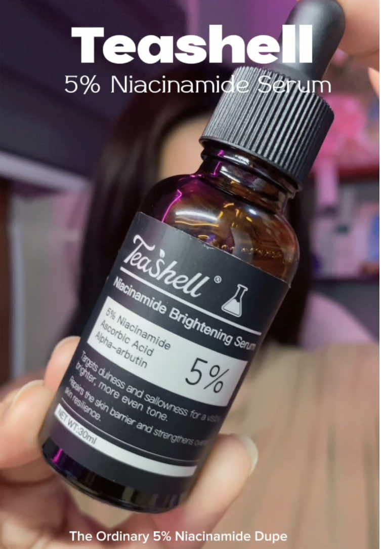 Not gatekeeping this—Teashell 5% niacinamide is THAT glow secret 💙😌 #teashell #TeashellNIacinamide #TeashellBrighteningserum