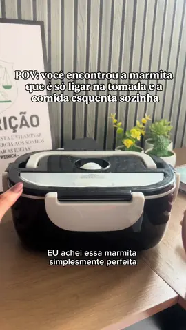 Só clicar no link onde tá o carrinho laranja para adquirir a sua marmita elétrica, ela está salvando o meu almoço, muito boa 😍 #almoço #almoco #marmita 