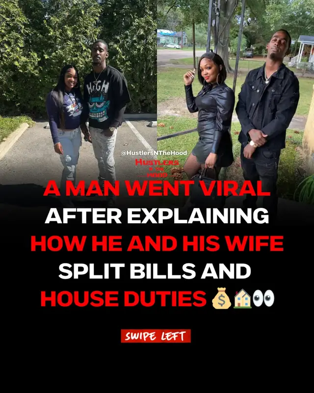 A man broke down how he and his wife handle bills and chores, saying everything is split so nobody feels like they carrying the whole load. 💯 If he pays rent, she handles utilities. If he washes dishes, she cooks. 💰🏠 Some people call that teamwork, others say it should not be 50 50 like that. #HustlersNTheHood 