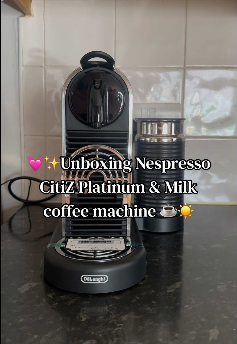A little anniversary upgrade ☕️✨ We chose the Platinum Nespresso CitiZ & Milk — it fits so nicely into our small kitchen and already feels like a perfect addition. Finally unboxing it today and I’m really looking forward to lots of iced coffee this summer 🤎 #nespresso #coffee #coffeemachine #fyp #unboxing @Nespresso USA 