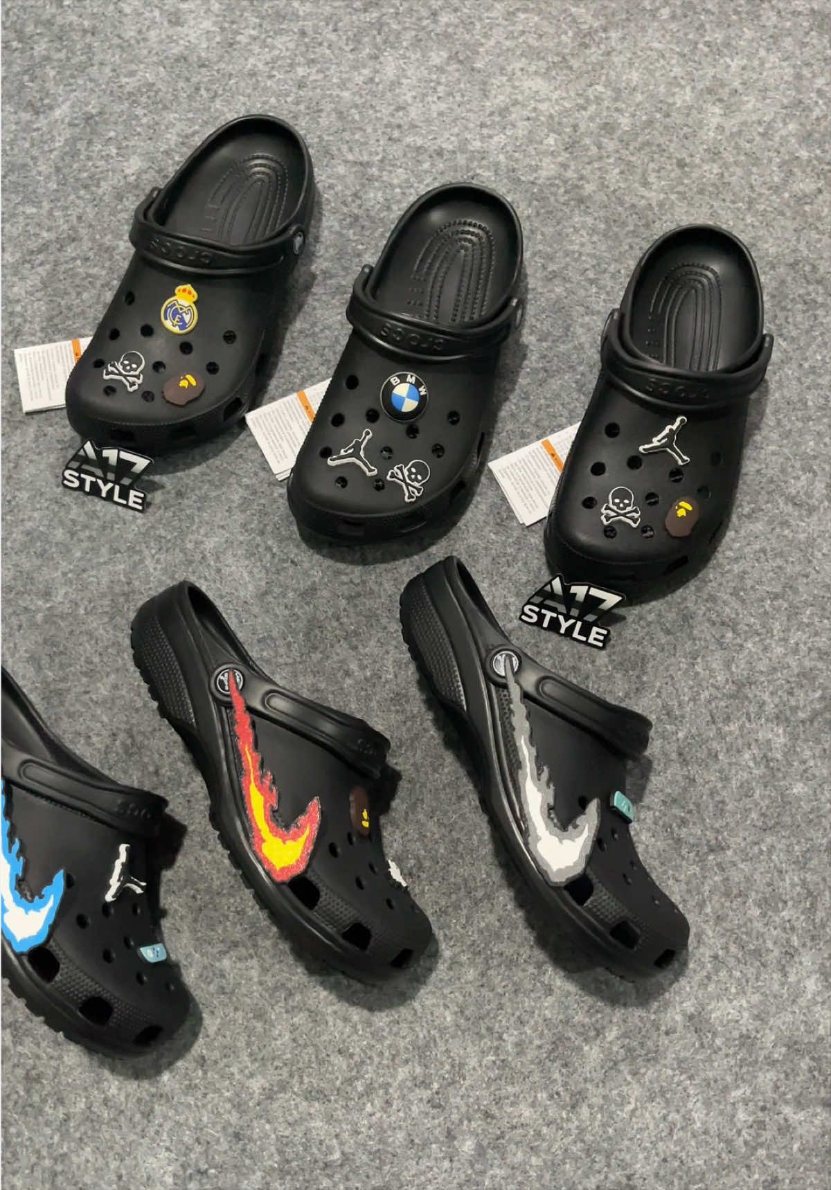 classic black🖤🥷🏻 #sandalcrocs #crocsholic #a17style 