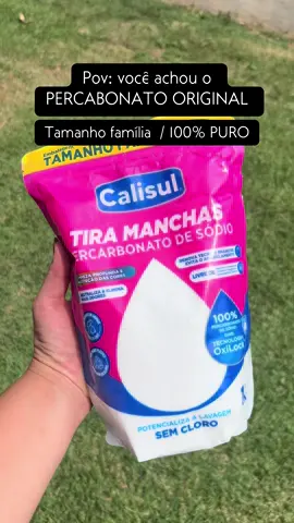 Chega de roupas encardidas. Você tem a solução com o percabonato 100% puro. Leve agora. Valor especial para o tamanho família. 