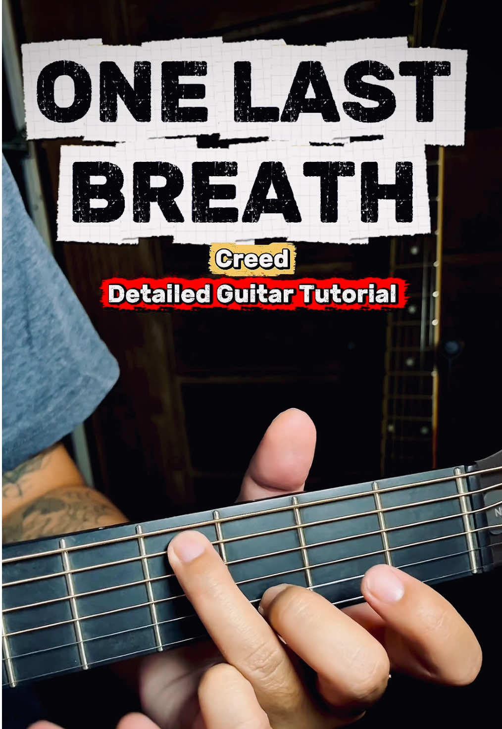 one last breath detailed guitar tutorial - creed #guitartutorial 