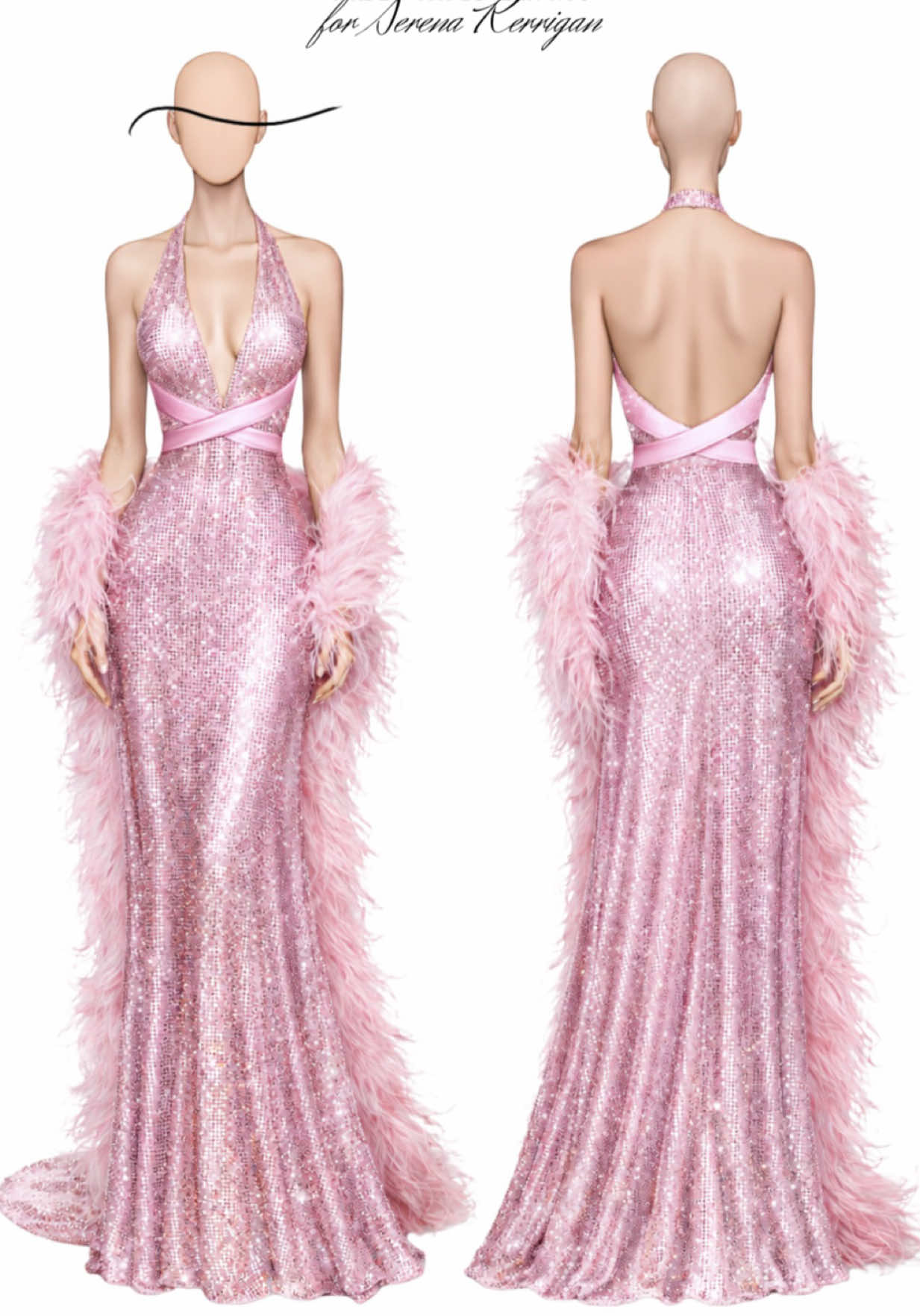 Behind the scenes of @Serena Kerrigan custom birthday look. The moment we heard pink, we knew it had to be Swarovski crystal #SFK #swarovskicrystals #birthdayparty #birthdaydress #sweet16 