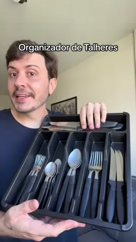 Organizador de talheres, organizador de gaveta 🍴✨ #organizadordetalheres #cozinha #talheres 