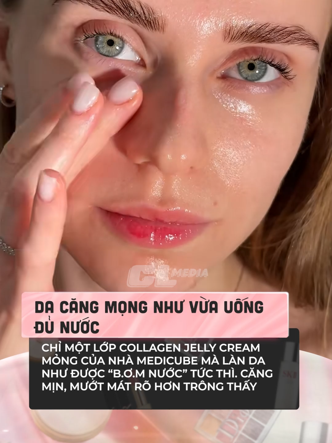 da căng mọi như vừa uống đủ nước 💦 #clbeauty #clmedia #celebnetwork #beauty #BeautyTok #goclamdep #trending #medicube #collagencream #collagen #pink
