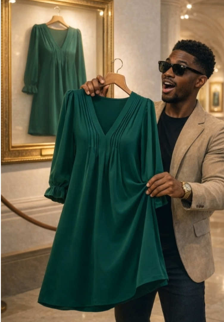 Dokotoo Womens Casual Dress A-Line Ruffle Sleeve V Neck Midi Dress 👗 #tiktokmademebuyit #womensfashion #trendyoutfits #spotlightfinds #dress
