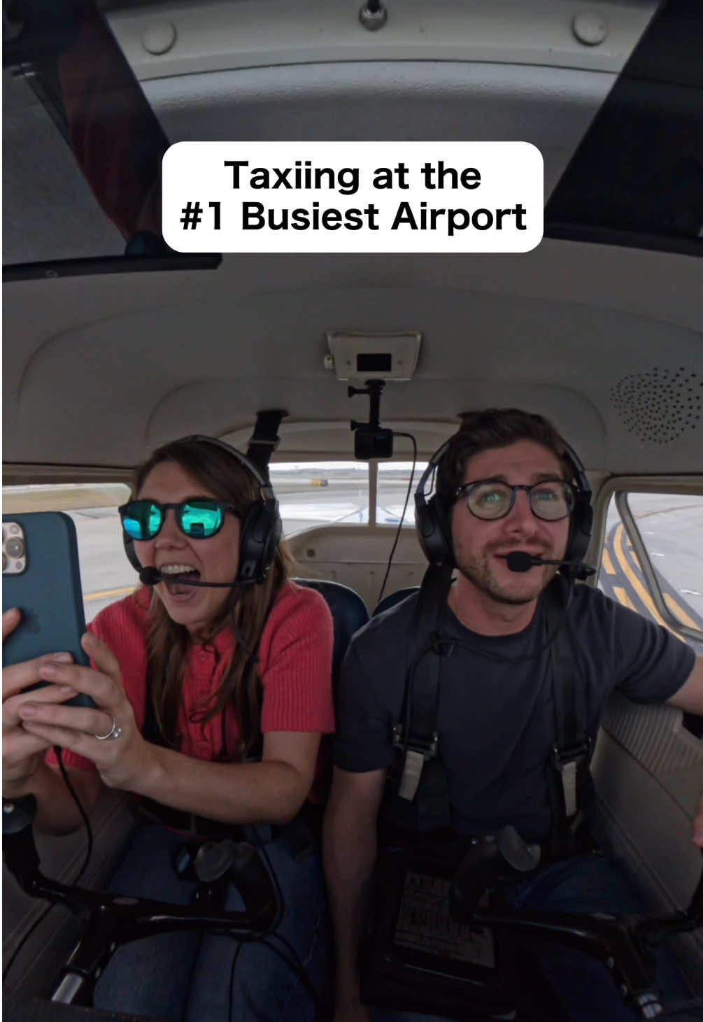 Taxiing at Hartsfield was definitely more challenging than landing. This is 1 of 4 runways we crossed on our way from runway 28 to the FBO. Amazing experience! 🛬 #flying #aviation #airplane