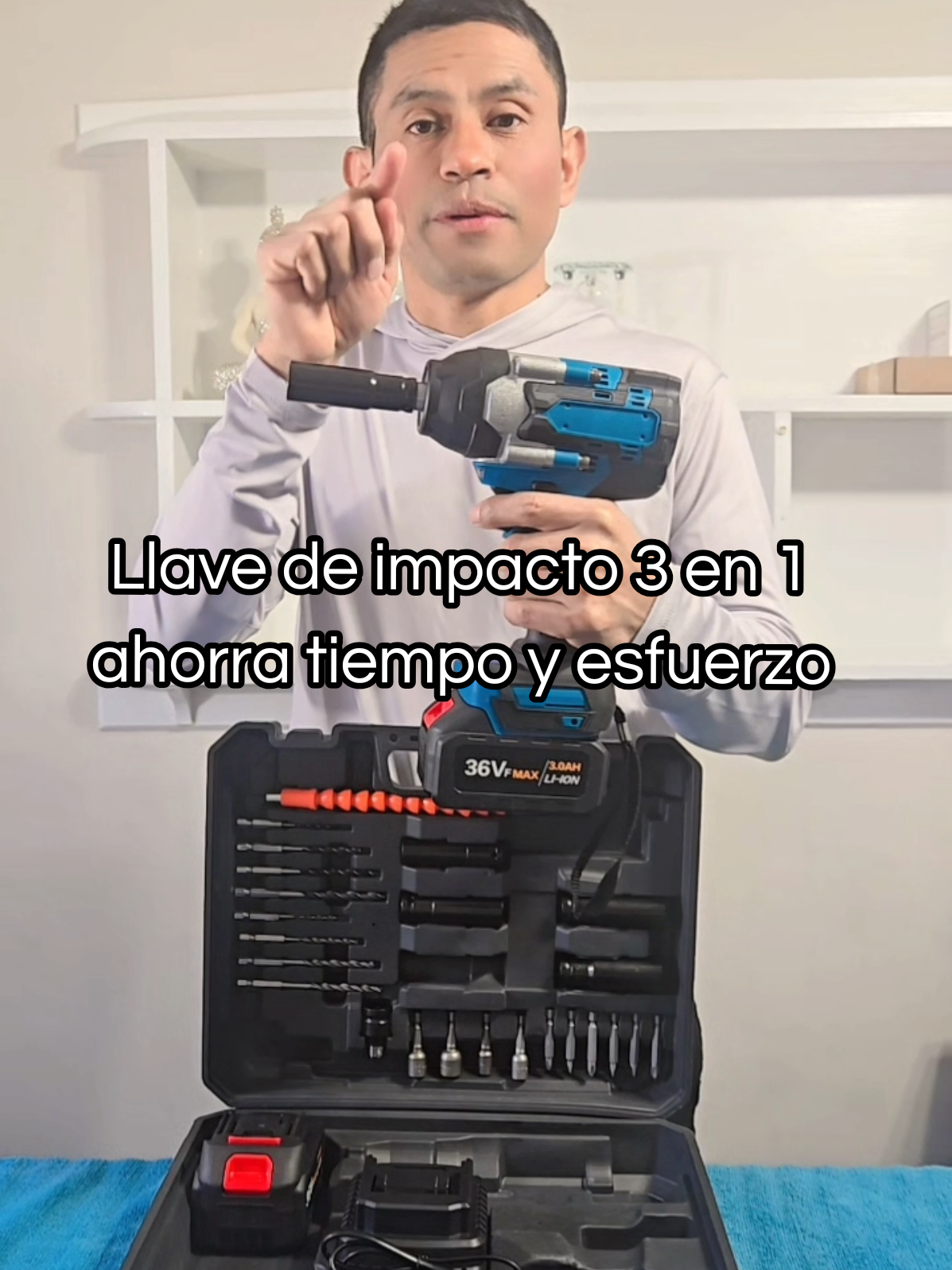 Este impact wrench de 750N.m está rompiendo todo Afloja tuercas en segundos sin esfuerzo2 baterías incluidas para que no te quedes a mitad Motor metálico = más  potencia REAL  Diseño 3 en 1 súper práctico #Herramientas  #DIYProject   #Carros   #Mecanica   #tooltok 