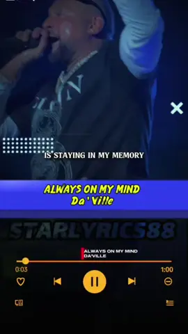 Sean Paul ft Daville  always on my mind lyrics#starlyrics88 #liveperformance #lyricsvideo #christianoronaldo #arsenal 