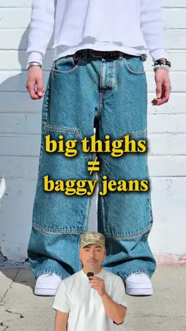 Big thighs doesn’t mean you need to wear baggy jeans  Just lmk what kinda fit you’re after and I’ll help you out!  #mensstyle #denim #baggyjeans #menswear  Adding to the conversations by @Jordan Corpus and @isaiahzsasz