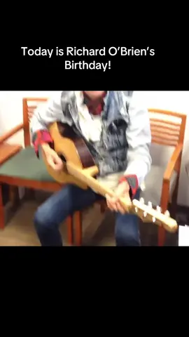 It’s Richard O’Brien‘s birthday so here’s a flashback to that time he played the #TimeWarp on my guitar.#RockyHorror  #Doofenshmirtz #PhineasAndFerb #Disney.
