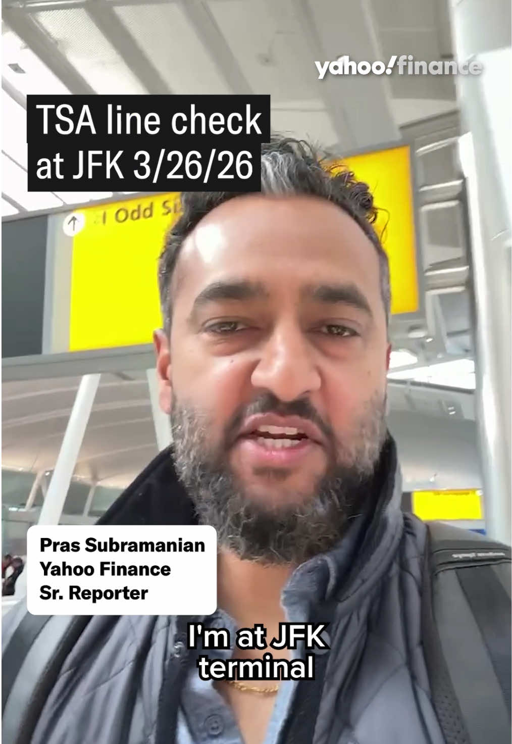 Come with @Pras Subramanian on the ground at JFK checking TSA lines. 👀  🛫 Travelers think security delays are “insane” and “the worst they’ve ever experienced.”  #travel #tsa #delayedflight 