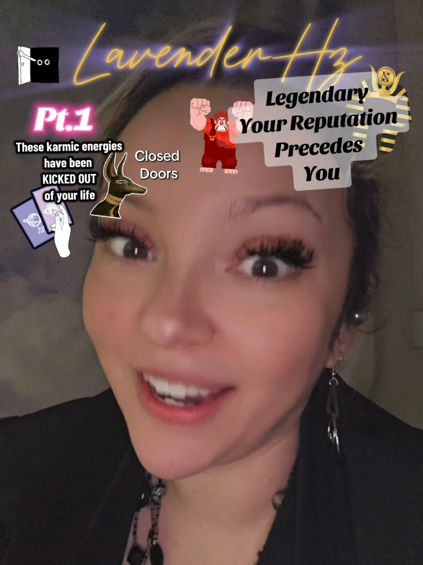 Pt.1 Legendary! Your Reputation Precedes You! Follow for part 2 and get your personal reading in my 🔴Live 💪🏼💜🪽 #LavenderHz #psychicmedium #channeledmessage #tarot #viral_video 