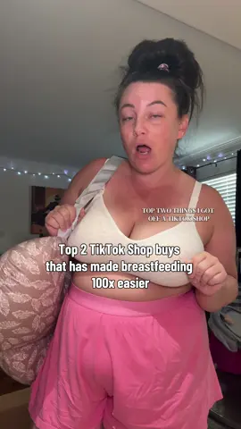 If you’re planning to breastfeed, these are the two things I grabbed from TikTok Shop to set myself up for success 🤍 The nursing pillow has been a game changer, especially for C-section recovery. It stays in place and keeps baby supported so I’m not constantly readjusting. And this @momcozy nursing bra is SO comfortable. It’s cotton, seamless, wireless, lightly padded, and super stretchy — perfect for nursing, pumping, and just everyday postpartum life. Both have made breastfeeding way easier and more comfortable for me. #BreastfeedingMustHaves #PregnantTikTok #PostpartumEssentials #NursingMomLife #exclusivebreastfeeding🤱 