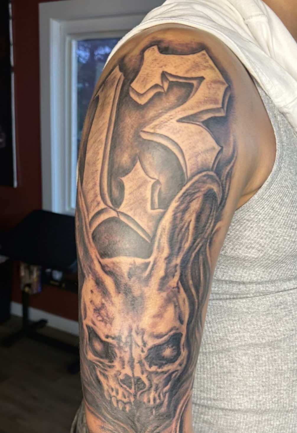 Full sleeve in 2️⃣ days ‼️ #columbustattoo #blacktattooartist 