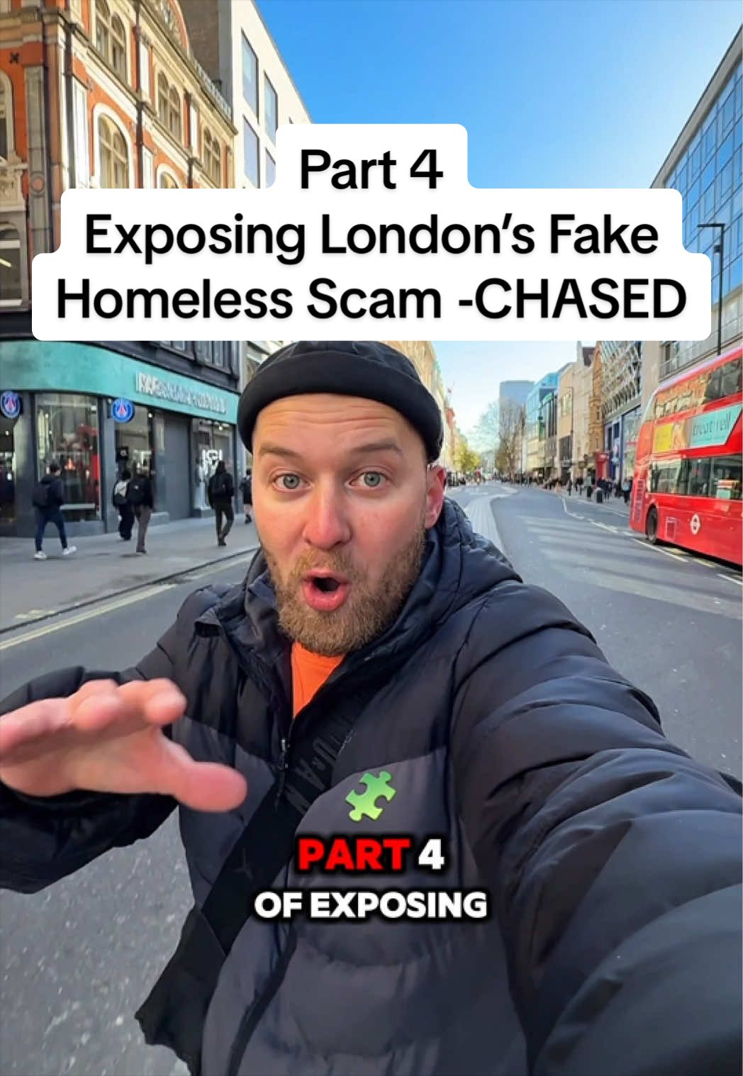 Part 4 of Exposing London’s Fake Homeless Scam - they chased me #wildandry #london #socialexperiment 