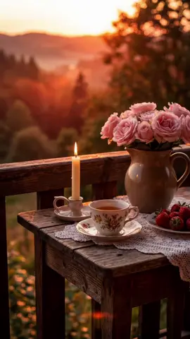 The sunset makes feel peaceful😍 #cozycorner #vibes #cozy  Creative Partner:@ImagineArt 