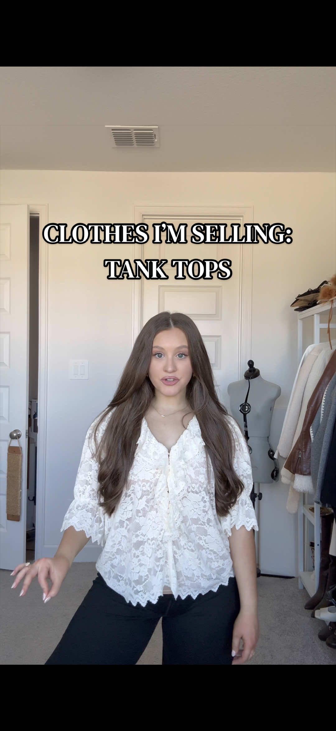 Replying to @Chloe🤍 MASSIVE CLOSET CLEANOUT!!!! lmk which one is your favorite in the comments👀 pls buy them i’m so out of space hahaha😭🫶🏼 #closetcleanout #secondhandfashion #clothesimselling #closettour #declutter 