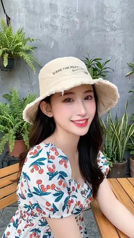 Mũ thêu bảng chữ cái denim chất cotton chống nắng #nonbucket #mubucket 